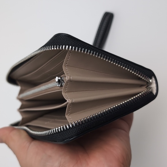 Coach CR622 Long Zip Around Wallet With Checkerboard Print BLACK( Last One) - Picture 8 of 12